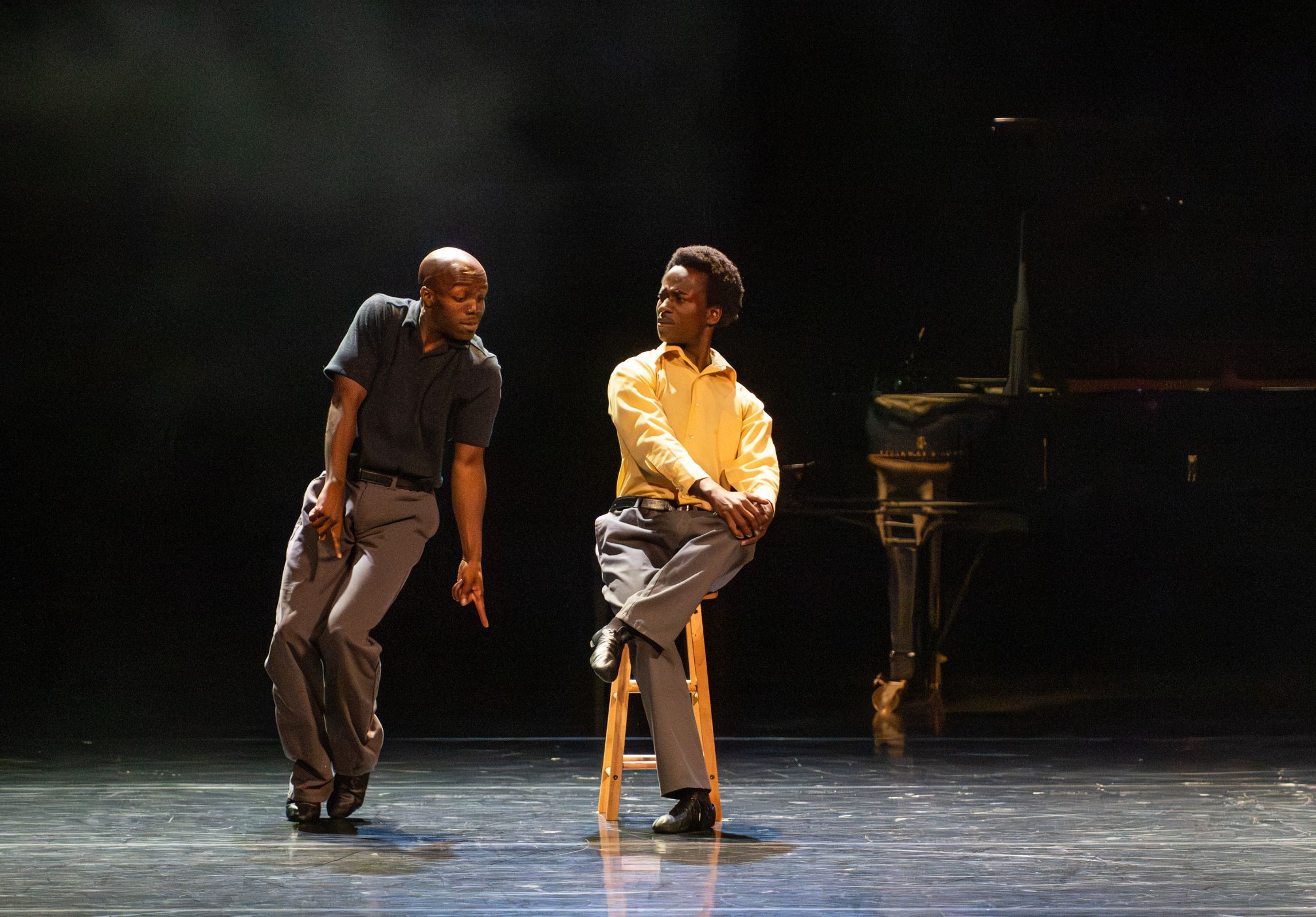 Darius Drooh and Nahum McLean in <i>Death of the Bachelors</i>, BlacBrik © Rimbaud Patron