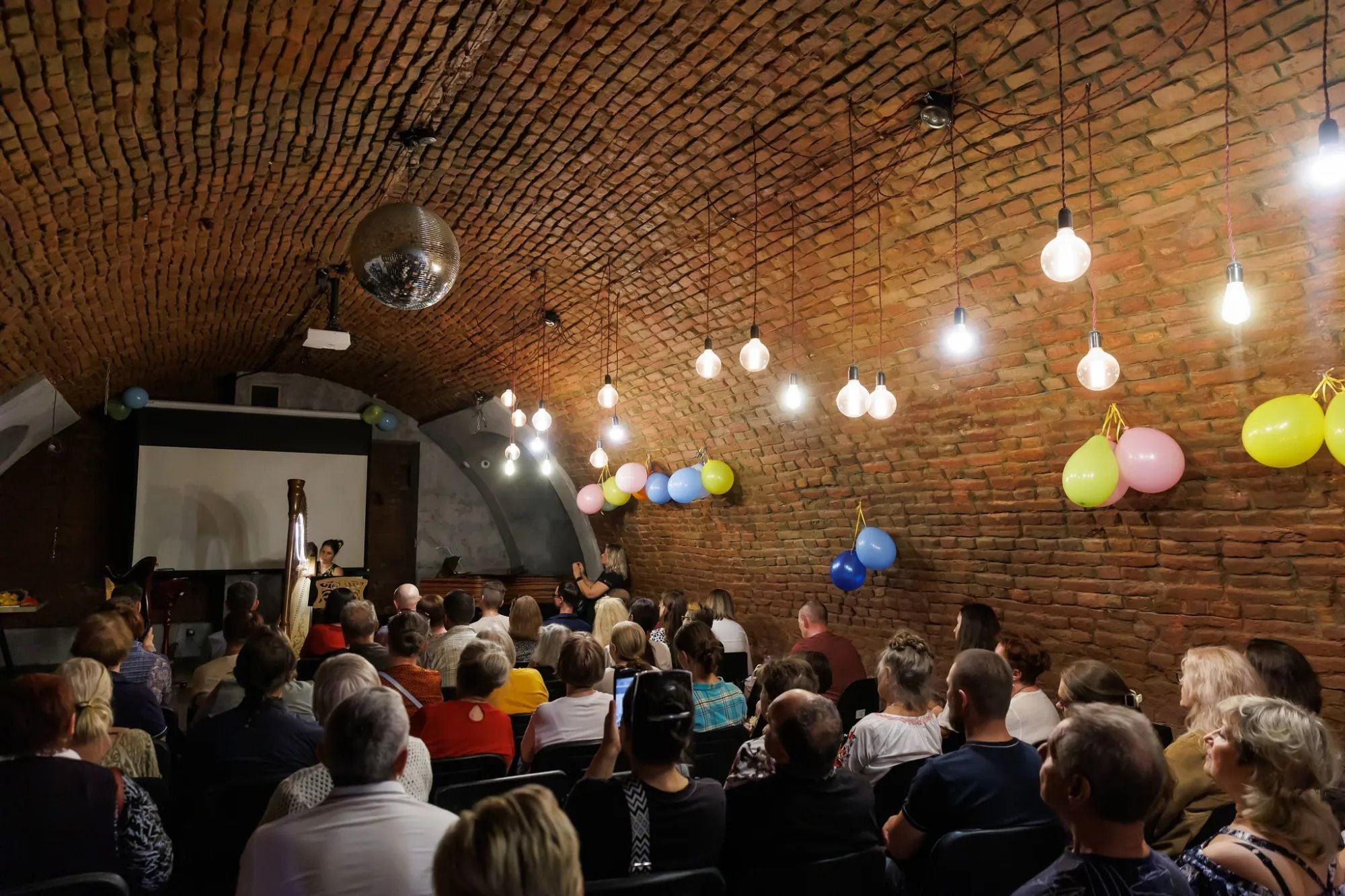 Performance in Kharkiv bomb shelter, Glowing Harp Festival 2024 &copy; EMCY