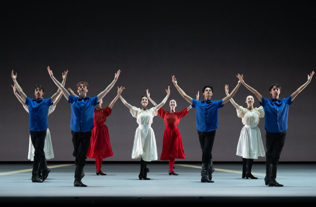 Year 10 and 11 White Lodge students in <i>Tracks Uniting</i> by Iva Le&scaron;ić &copy; 2025 The Royal Ballet School. Photography by ASH
