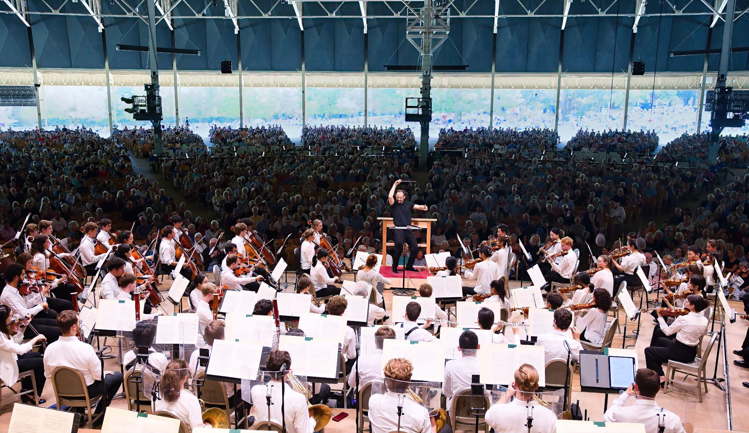 Andris Nelsons conducts the Tanglewood Music Center Orchestra &copy; Hilary Scott, courtesy of the BSO