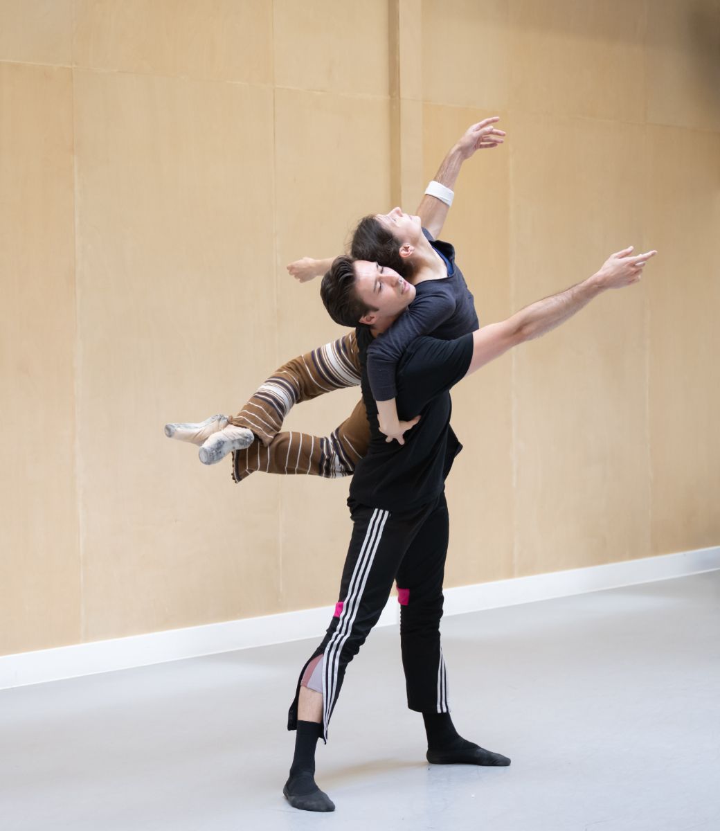 Joseph Taylor and Alina Cojocaru rehearsing Liam Scarlett's <i>Consolations &amp; Liebestraum</i> for LCB &copy; Photography by ASH