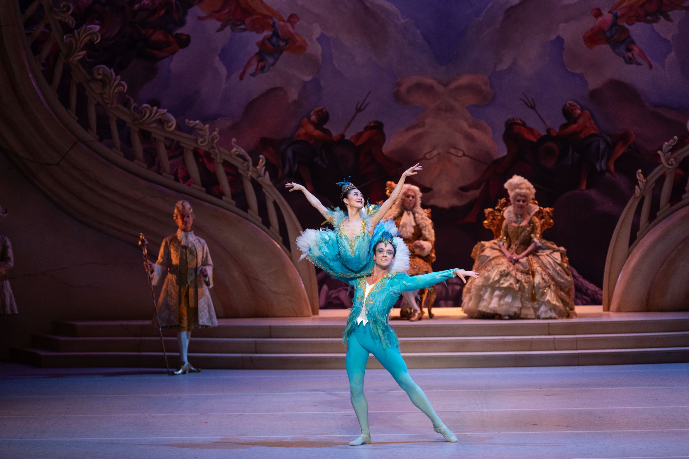Yuumi Yamada as Florine and Cameron Holmes as Bluebird in <i>The Sleeping Beauty</i> &copy; Jonathan van der Knaap