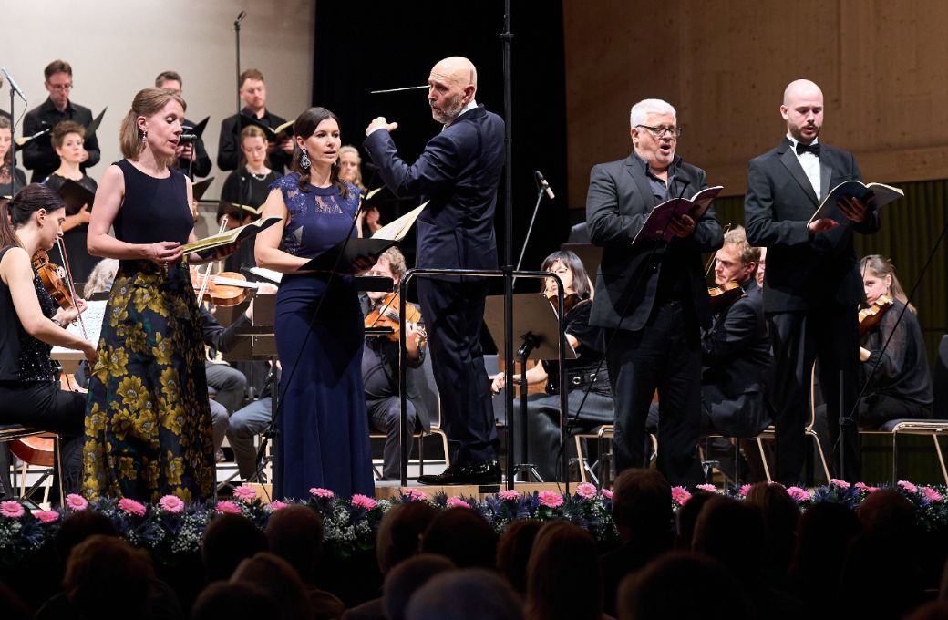 Soloists Anna Stéphany, Judith Spiesser, Werner Güra and James Atkinson © Benno Hunziker