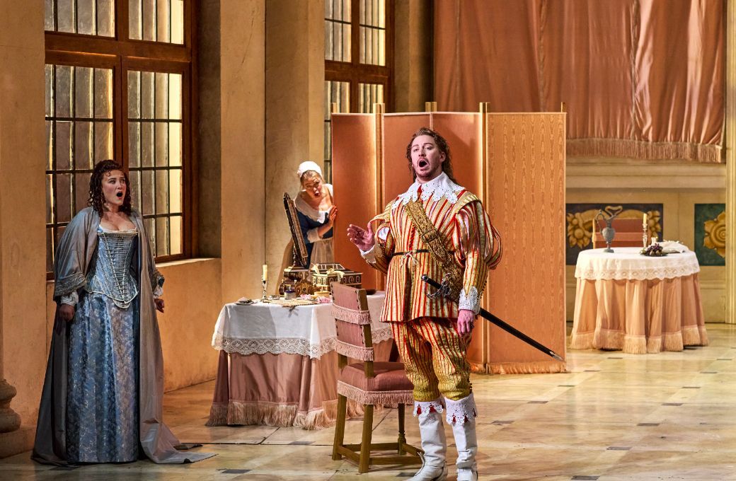 Kiandra Howarth (Countess), Siobhan Stagg (Susanna) and Gordon Bintner (Count Almaviva) &copy; Keith Saunders