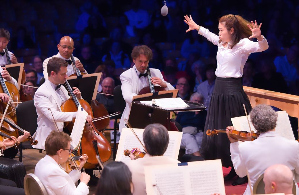 Elim Chan conducts the Boston Symphony Orchestra &copy; Hilary Scott, courtesy of the BSO