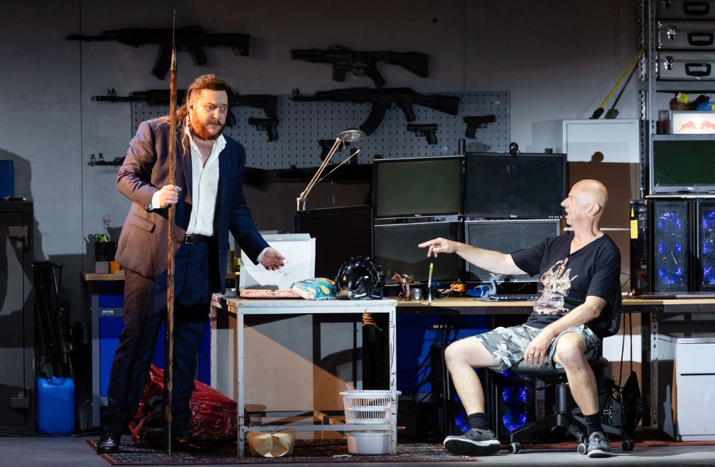 Nicholas Brownlee (Wotan) und Martin Winkler (Alberich) © Geoffroy Schied