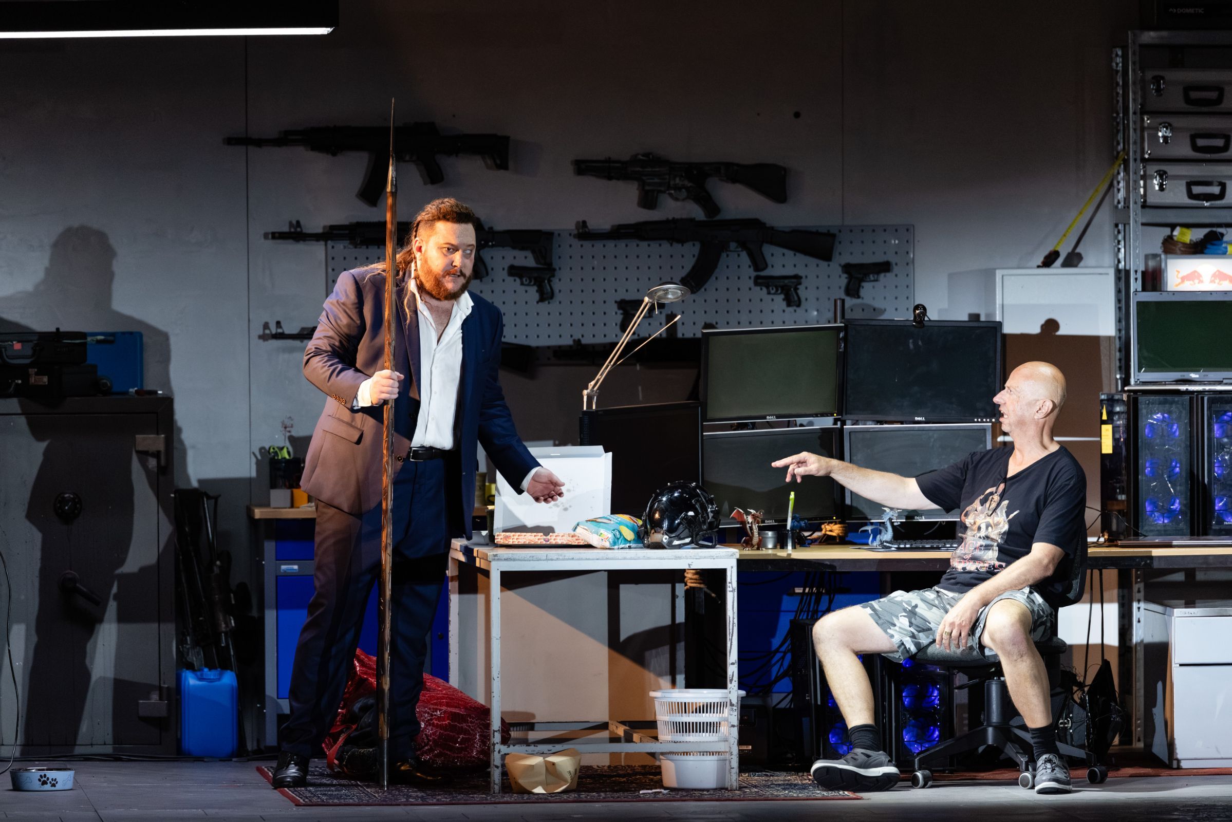 Nicholas Brownlee (Wotan) und Martin Winkler (Alberich) © Geoffroy Schied