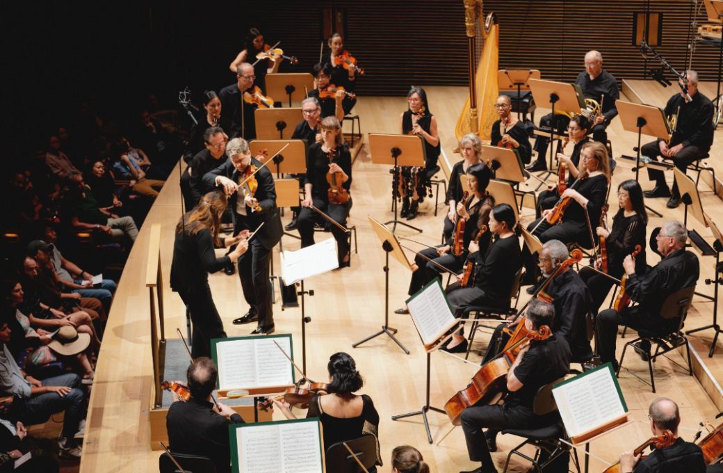 Joana Carneiro, James Ehnes, Summer or the City Festival Orchestra &copy; Lincoln Center | Lawrence Sumolong