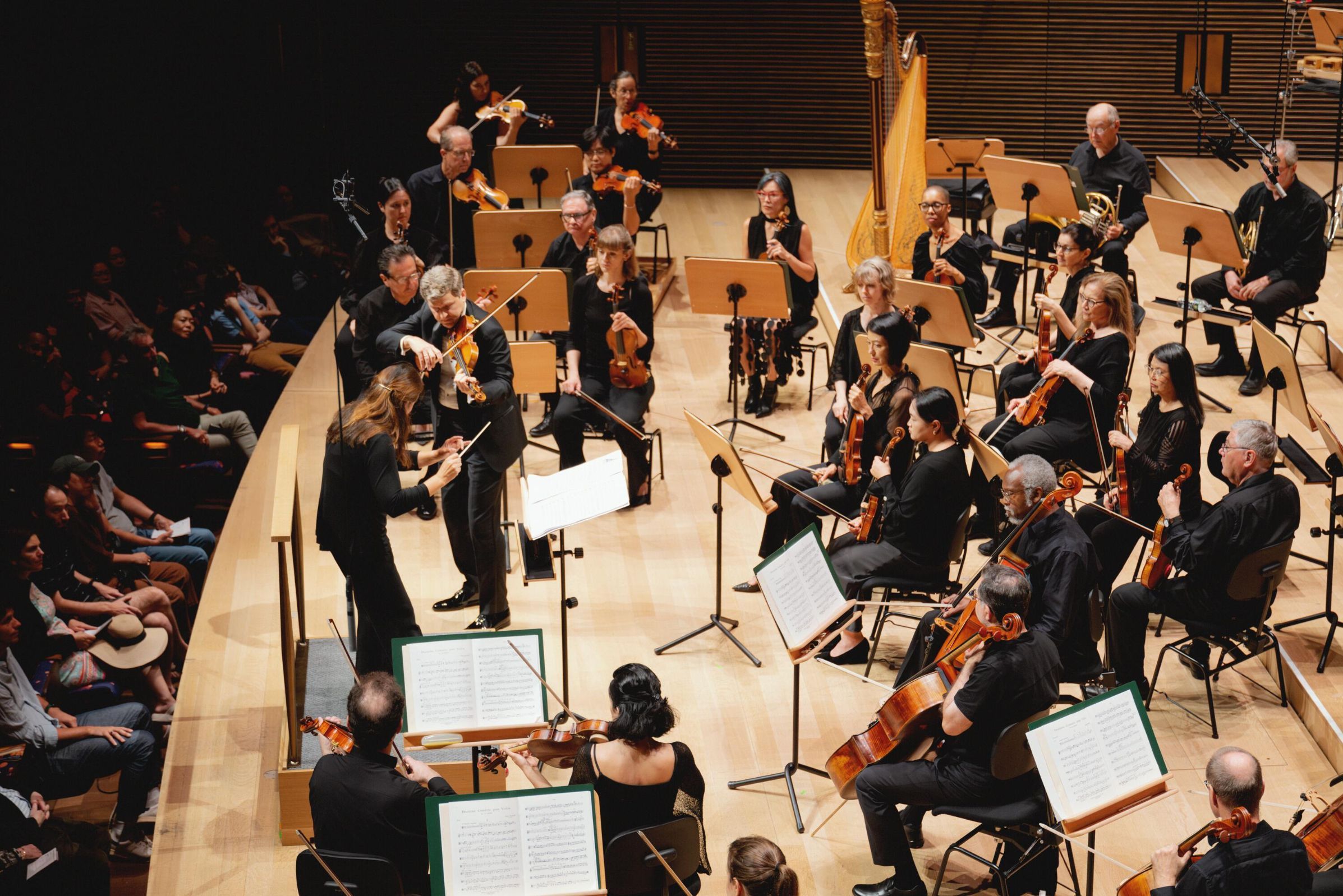 Joana Carneiro, James Ehnes, Summer or the City Festival Orchestra &copy; Lincoln Center | Lawrence Sumolong