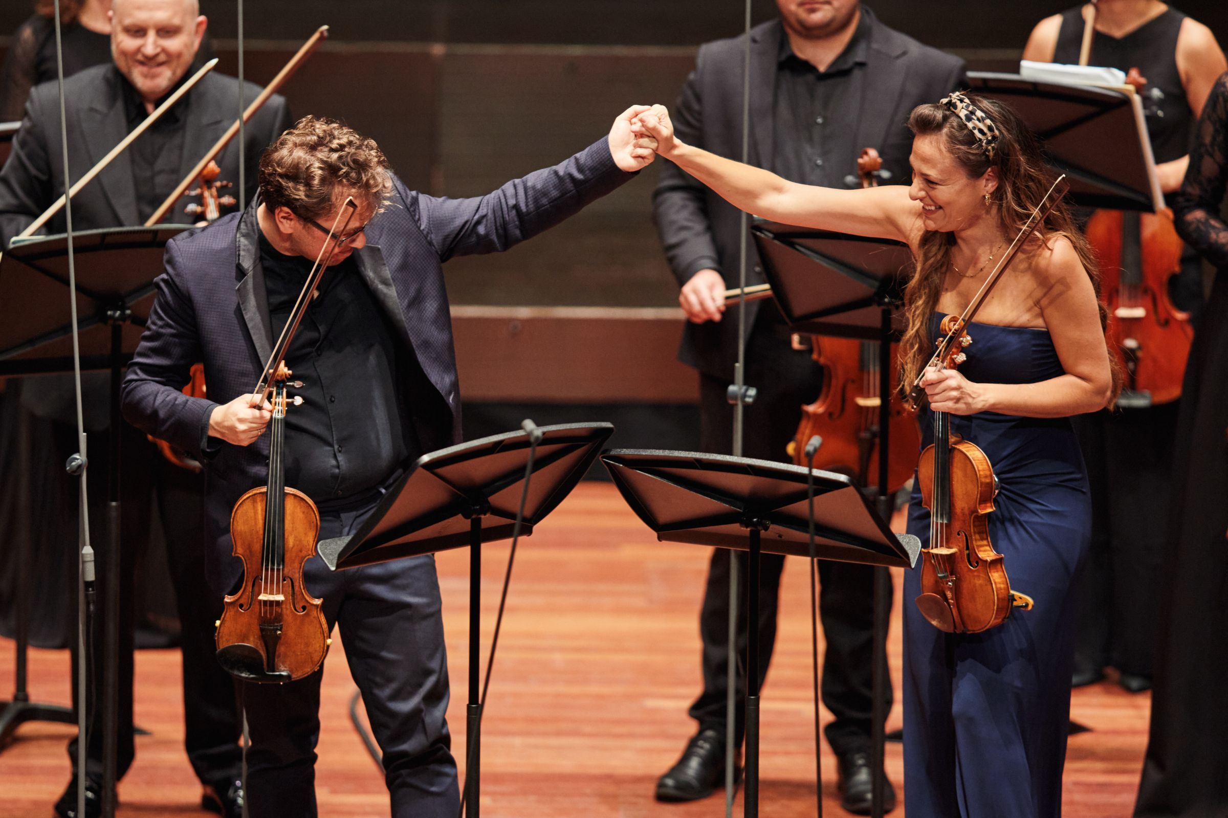 Alexander Sitkovetsky and Nicola Benedetti with the NFM Leopoldinum © Andrew Perry