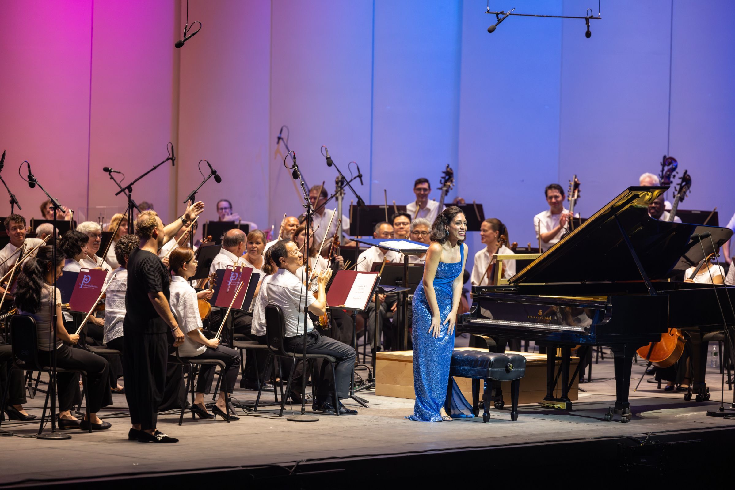 Yannick Nézet-Séguin, Beatrice Rana and the Philadelphia Orchestra © Ironglass Productions