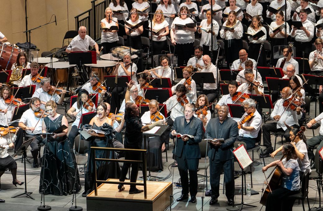 Sasha Cooke, Ailyn Pérez, Matthew Polenzani and Alfred Walker with Albany Pro Musica &copy; Francesco D’Amico