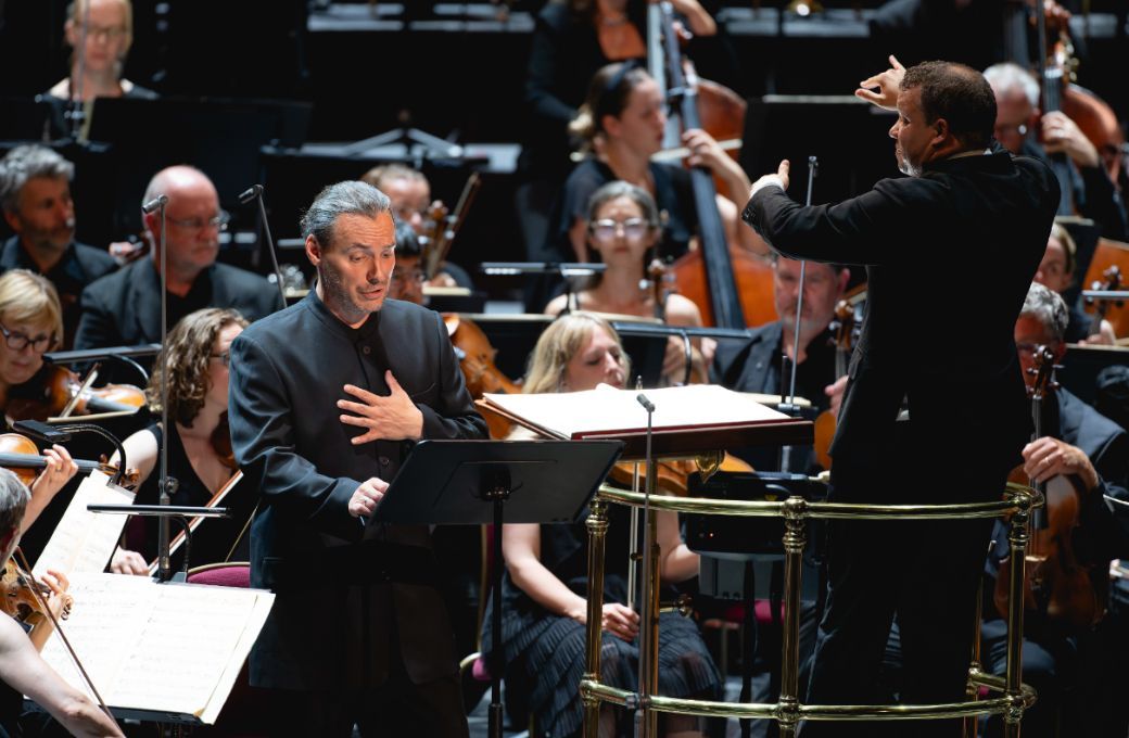 Kostas Smoriginas, Ryan Bancroft and the BBC National Orchestra of Wales &copy; BBC | Andy Paradise