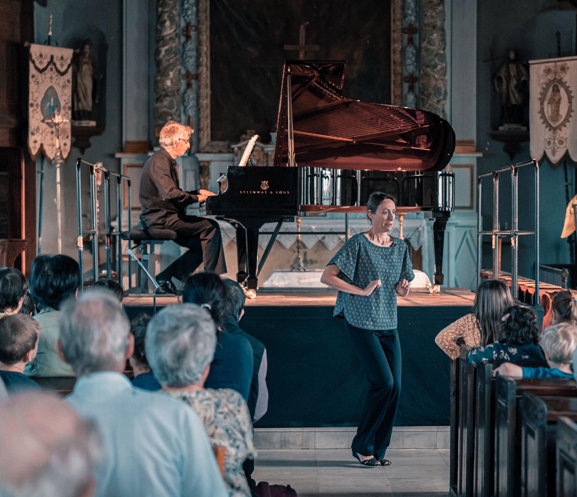 Laurent Wagschal et Marie Leclercq dans <i>Pierre et le Loup</i> © Diego Dujardin