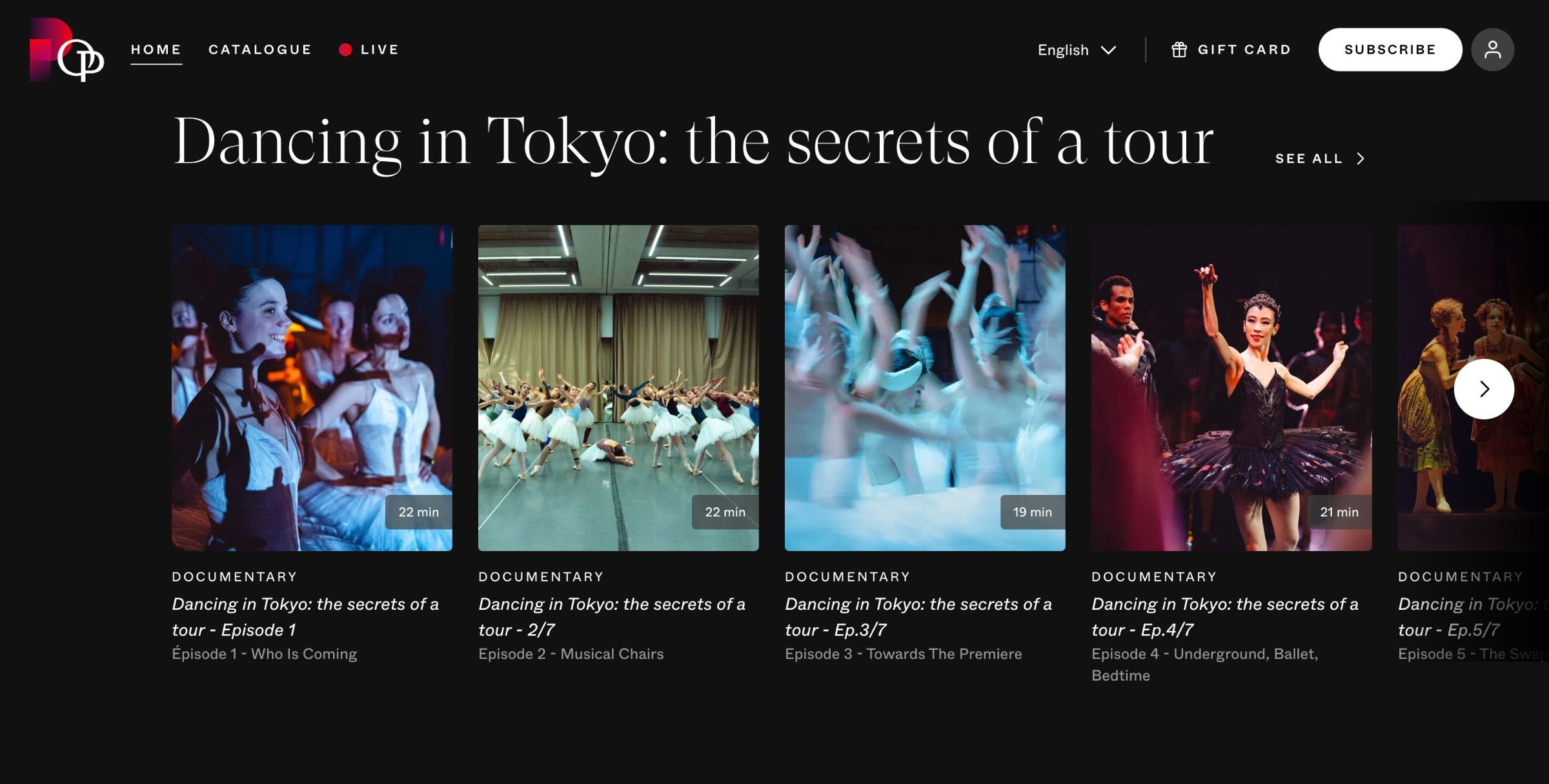 La série <i>Danser à Tokyo</i> sur Paris Opera Play &copy; Opéra National de Paris