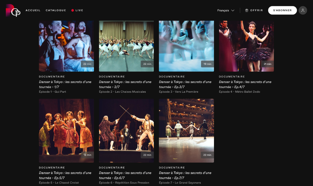 La s&eacute;rie <i>Danser &agrave; Tokyo</i> sur Paris Opera Play &copy; Op&eacute;ra national de Paris