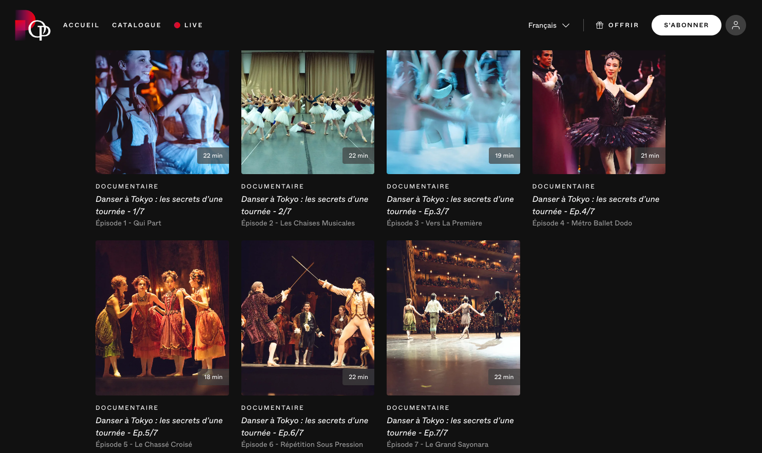 La série <i>Danser à Tokyo</i> sur Paris Opera Play &copy; Opéra national de Paris
