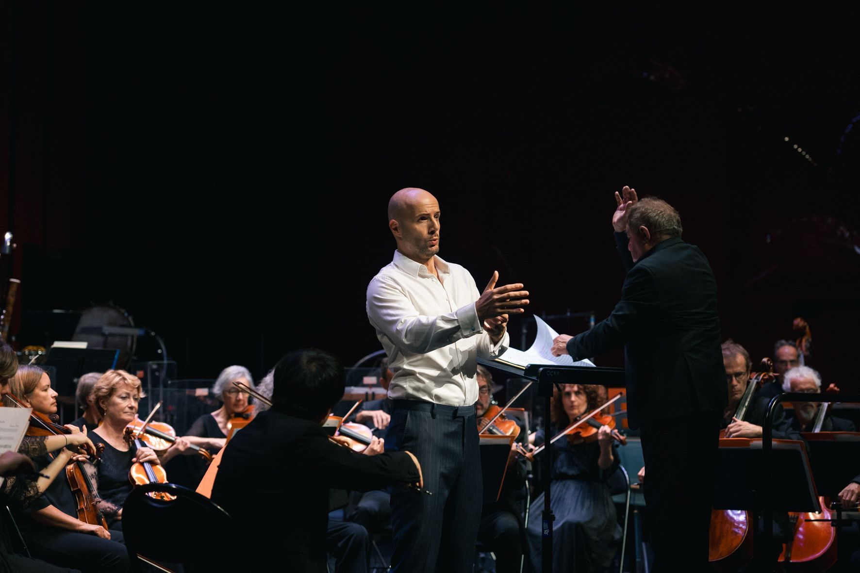 Allen Boxer, Jean-François Heisser and the Orchestre de Chambre Nouvelle-Aquitaine &copy; Valentine Chauvin