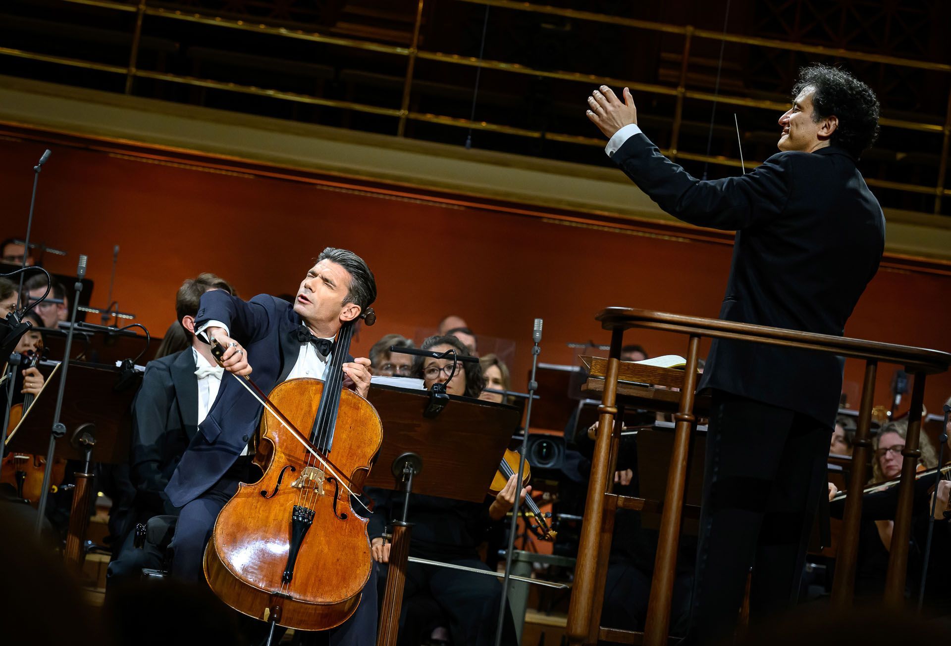 Gautier Capuçon and Alain Altinoglu with the Frankfurt Radio Symphony &copy; Petra Hajská | Dvořák Prague Festival