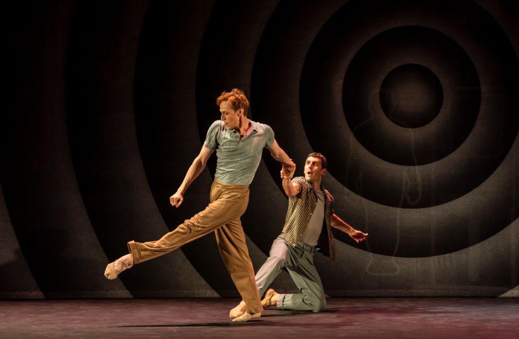 Ed Watson as George and Jonathan Goddard as Jim in Jonathan Watkins’ <i>A Single Man</i> © 2025 Johan Persson