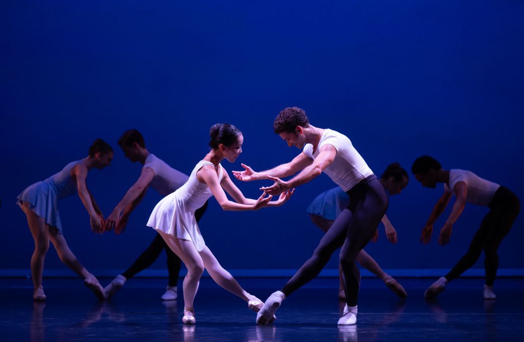 Jimin Kim and Alejandro Virelles in Balanchine's <i>Haieff Divertimento</i> with London City Ballet &copy; Photography by ASH