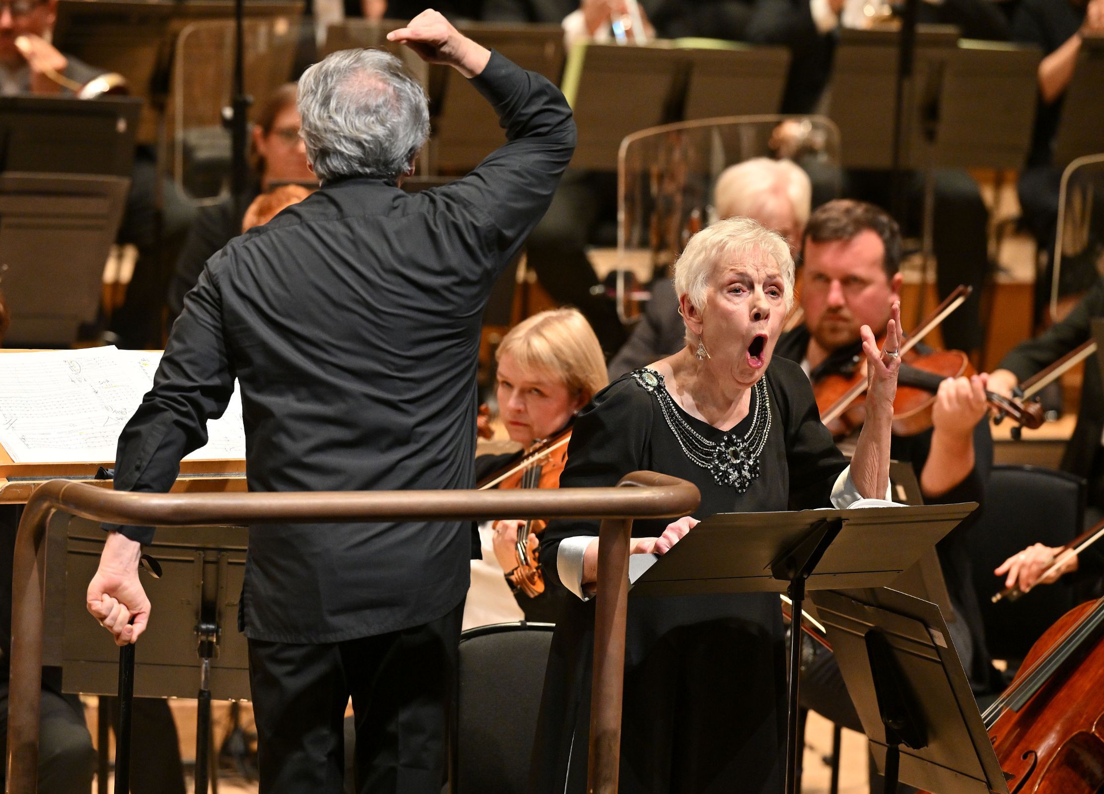 Sir Antonio Pappano and Dame Felicity Palmer &copy; LSO | Mark Allan