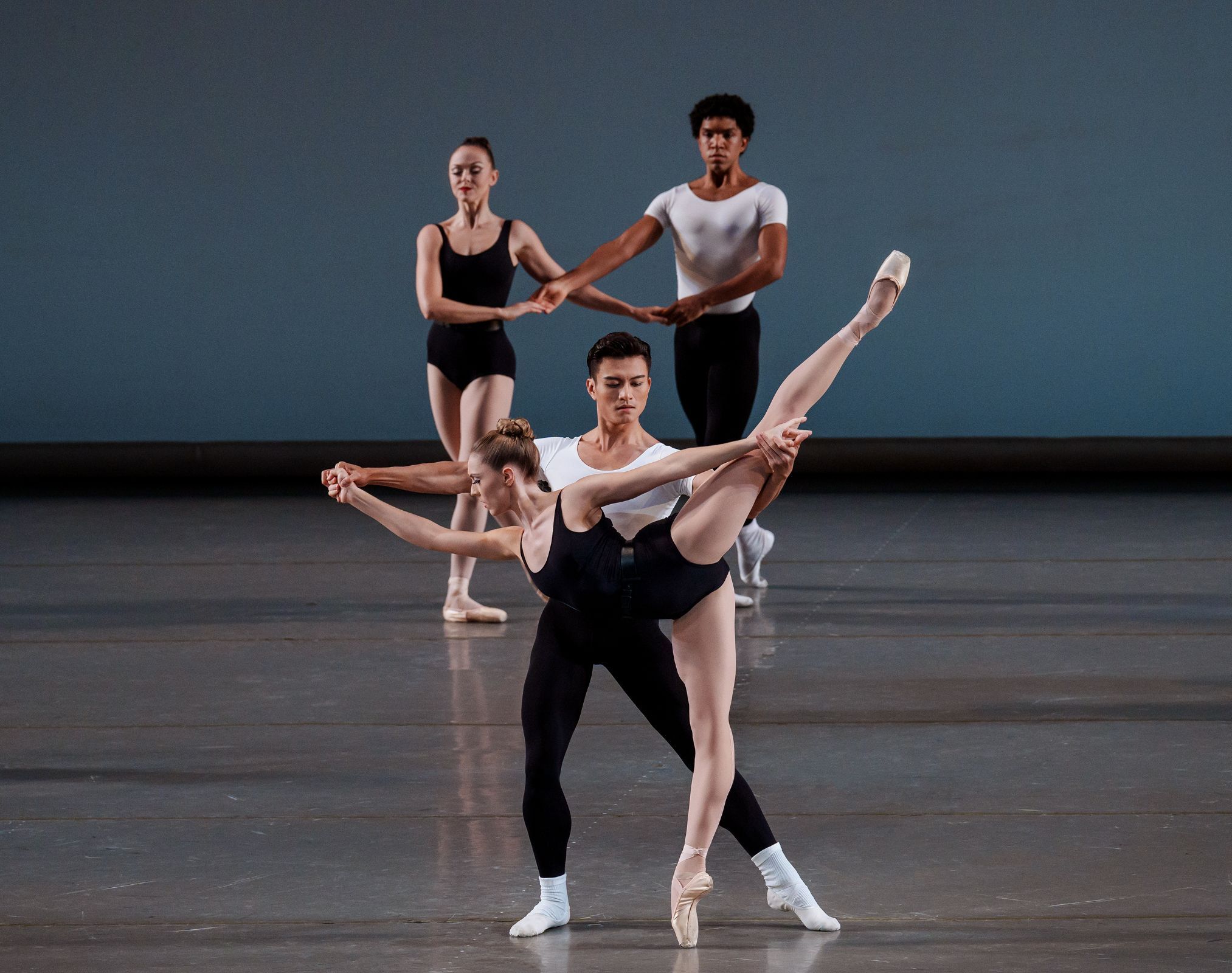 Isabella LaFreniere and Chun Wai Chan in George Balanchine's <i>Episodes</i> &copy; Paul Kolnick