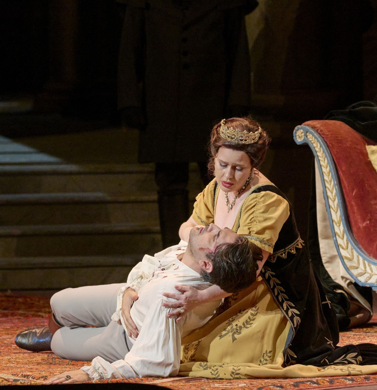 Elena Stikhina (Tosca) and Jonathan Tetelman (Cavaradossi) &copy; Wiener Staatsoper | Michael Pöhn