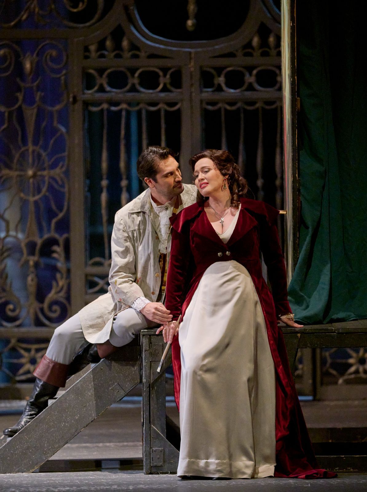 Jonathan Tetelman (Cavaradossi) and Elena Stikhina (Tosca) &copy; Wiener Staatsoper | Michael Pöhn