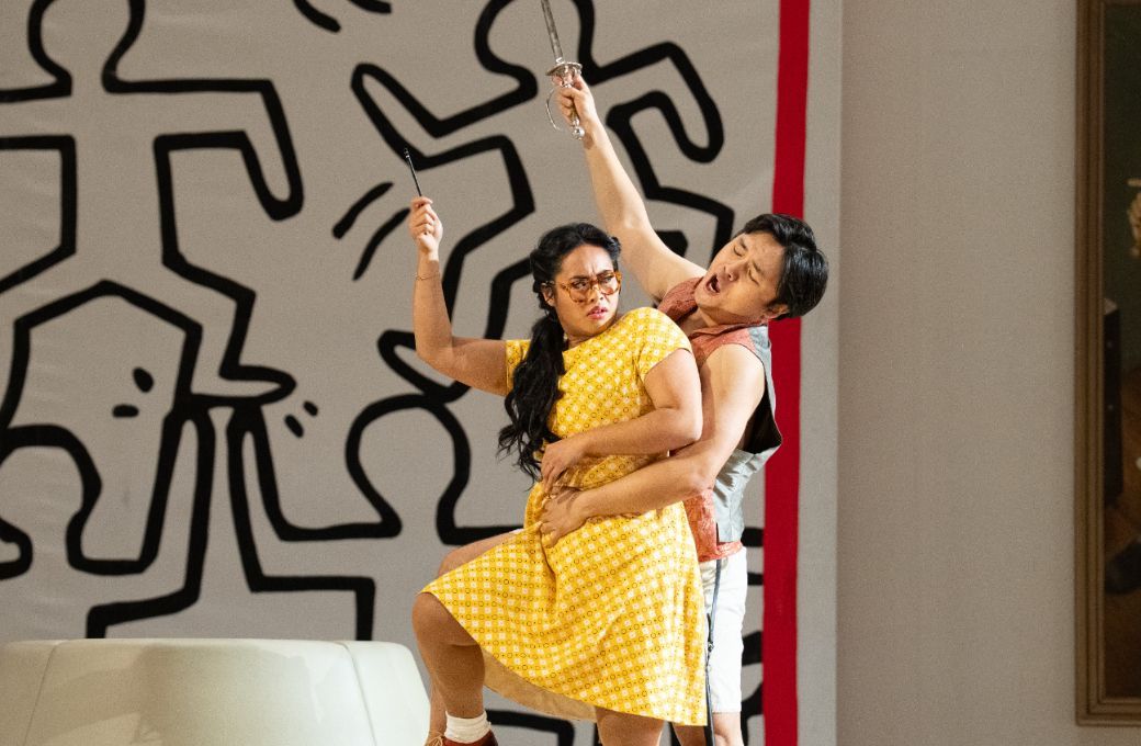 Emilie Kealani (Corinna) and Minghao Liu (Il Cavaliere Belfiore) &copy; Steven Pisano