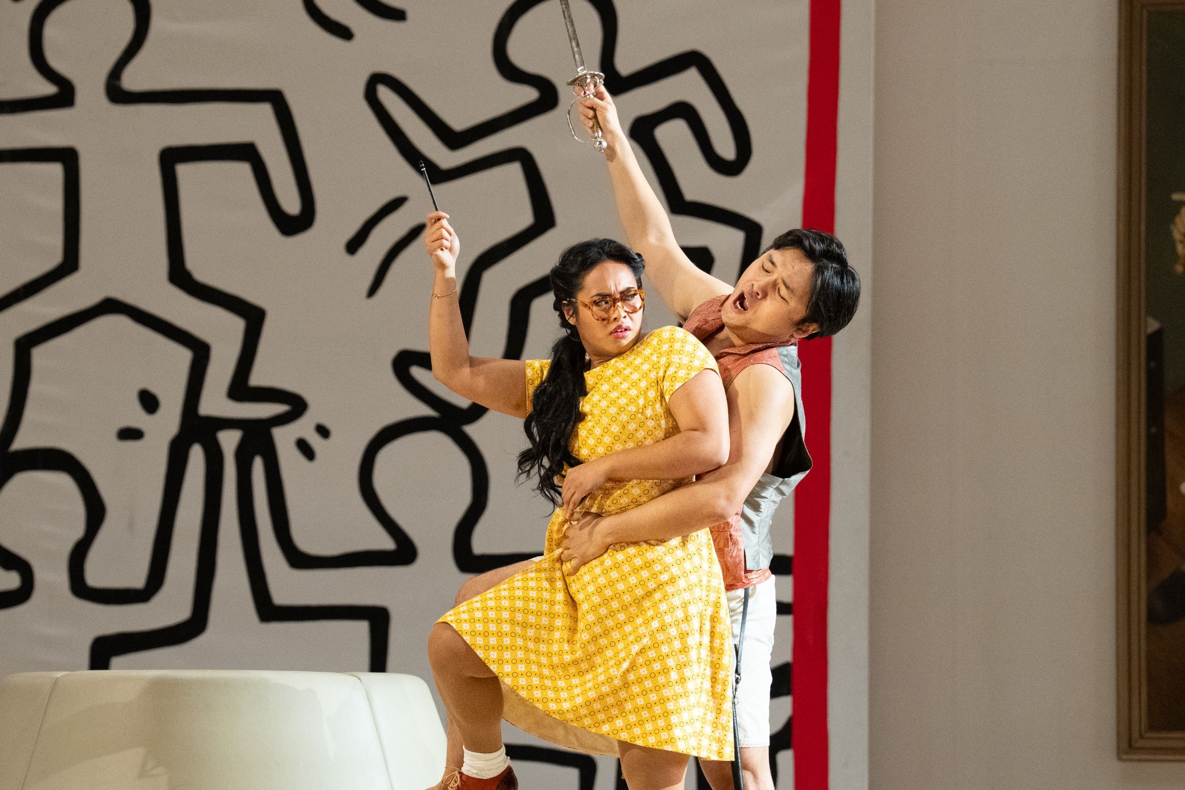 Emilie Kealani (Corinna) and Minghao Liu (Il Cavaliere Belfiore) &copy; Steven Pisano