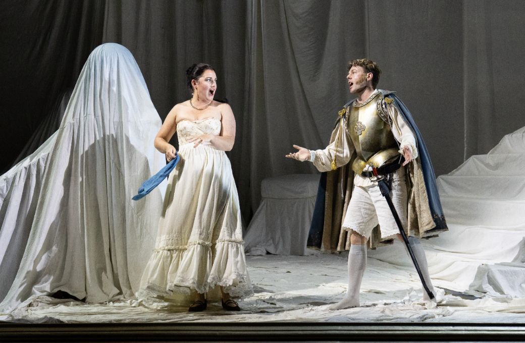 Katherine Beck (Melibea) and Alisdair Kent (Il Barone di Libenskof) &copy; Steven Pisano