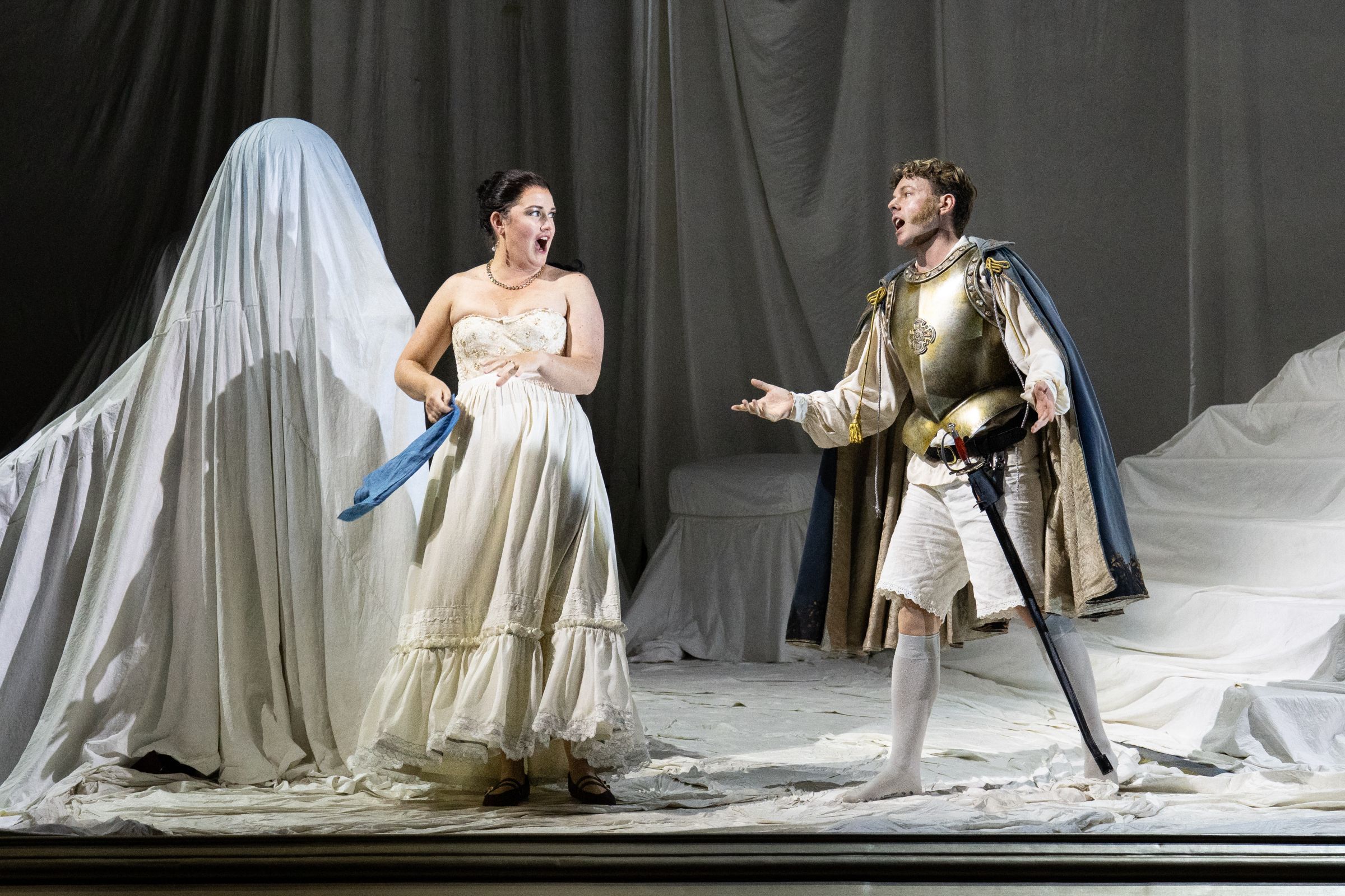 Katherine Beck (Melibea) and Alisdair Kent (Il Barone di Libenskof) &copy; Steven Pisano