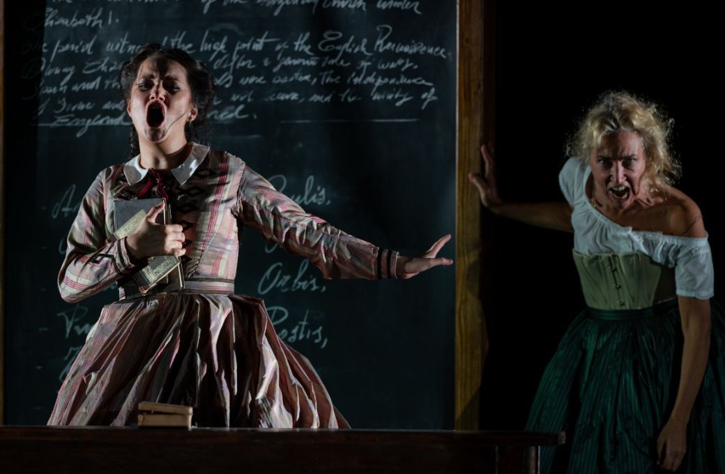 Anna Prohaska (Governess) and Christine Rice (Miss Jessel) &copy; Fabrizio Sansoni | Teatro dell&rsquo;Opera di Roma
