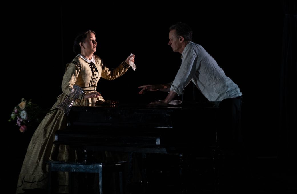 Anna Prohaska (Governess) and Ian Bostridge (Peter Quint) &copy; Fabrizio Sansoni | Teatro dell&rsquo;Opera di Roma