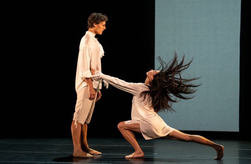 Hugo Marchand and Hannah O'Neill of the Paris Opera Ballet in <i>Le Parc</i> by Angelin Preljocaj &copy; Steven Pisano