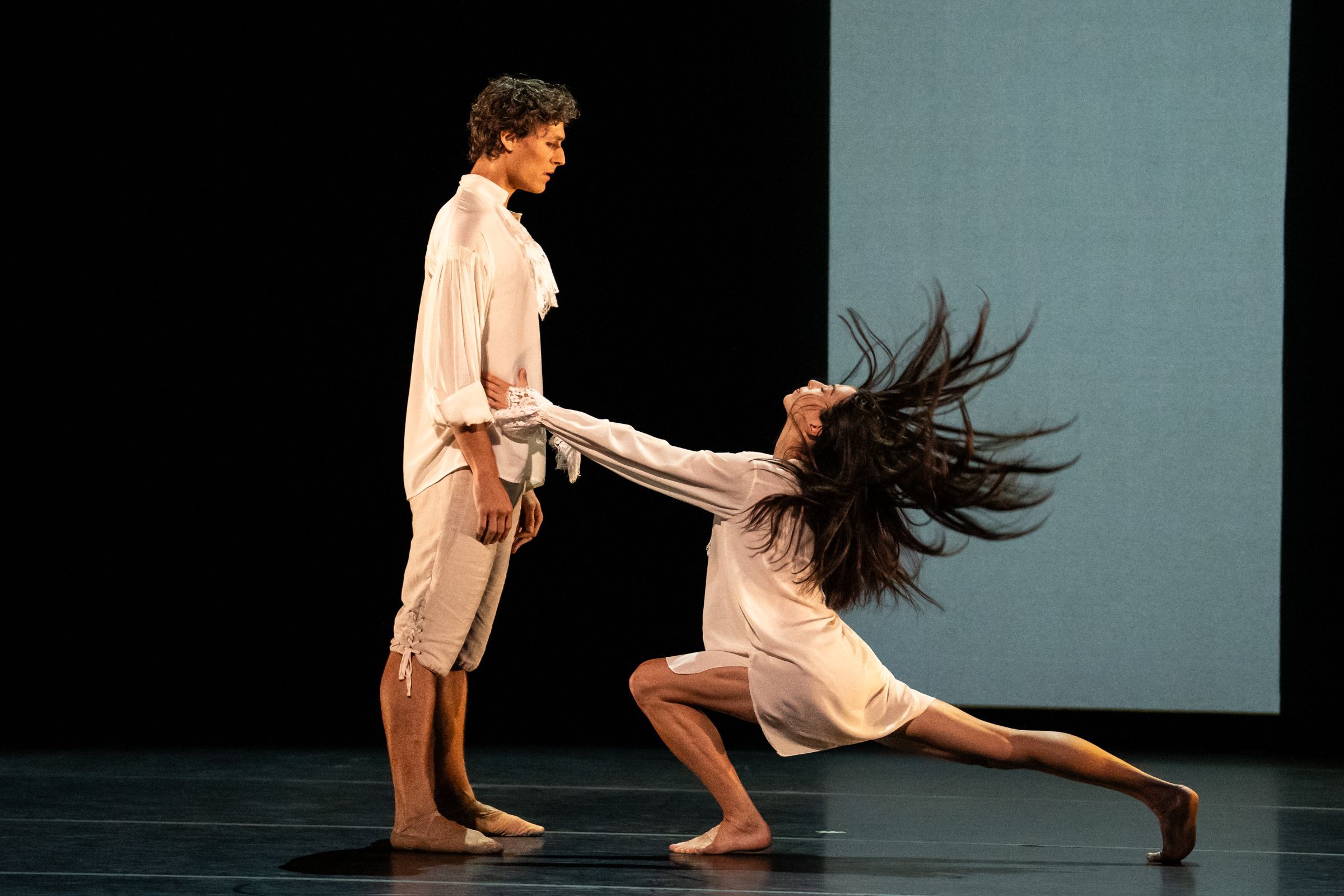 Hugo Marchand and Hannah O'Neill of the Paris Opera Ballet in <i>Le Parc</i> by Angelin Preljocaj &copy; Steven Pisano