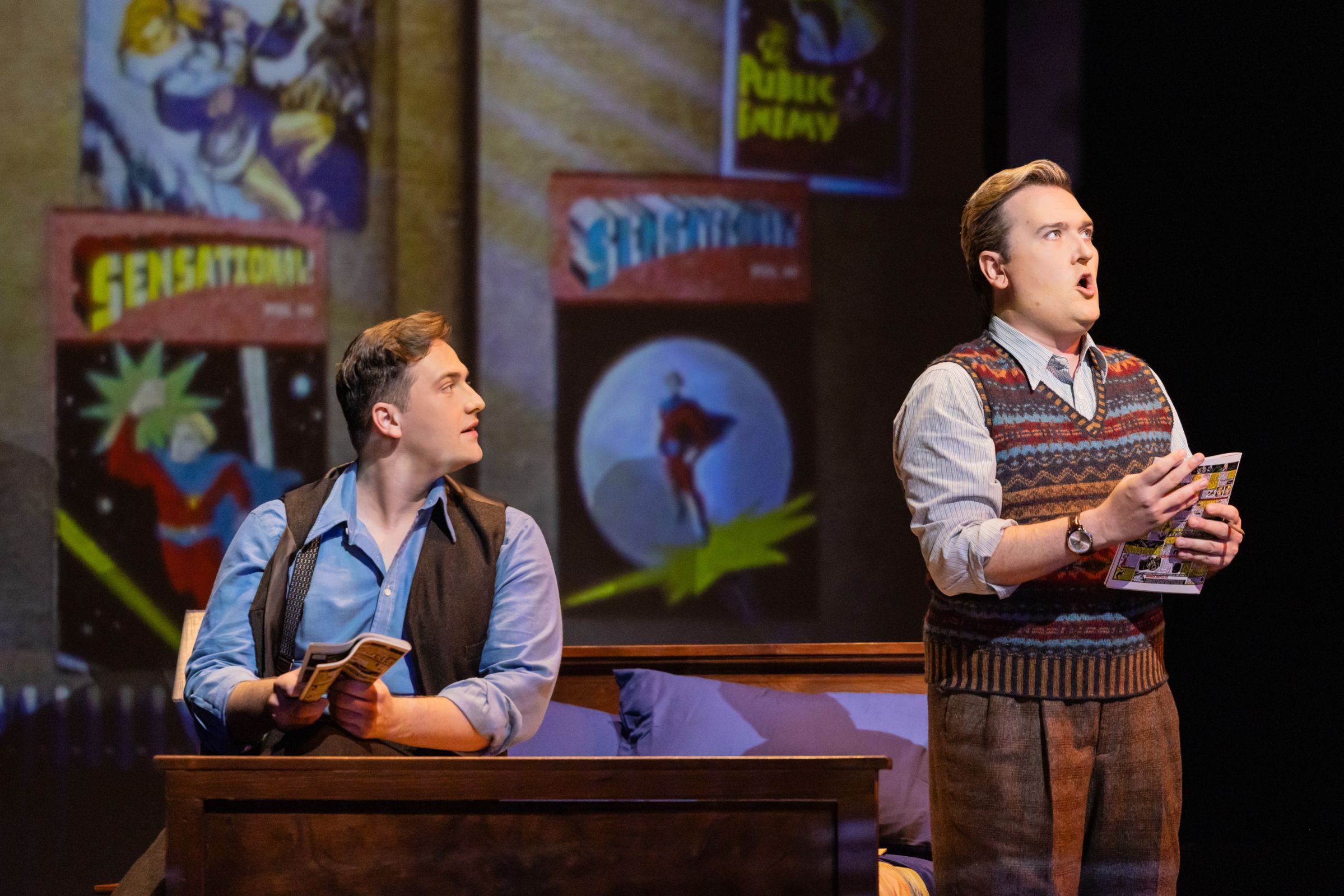 Andrzej Filończyk (Joe Kavalier) and Miles Mykkanen (Sam Clay) &copy; Evan Zimmerman | Met Opera