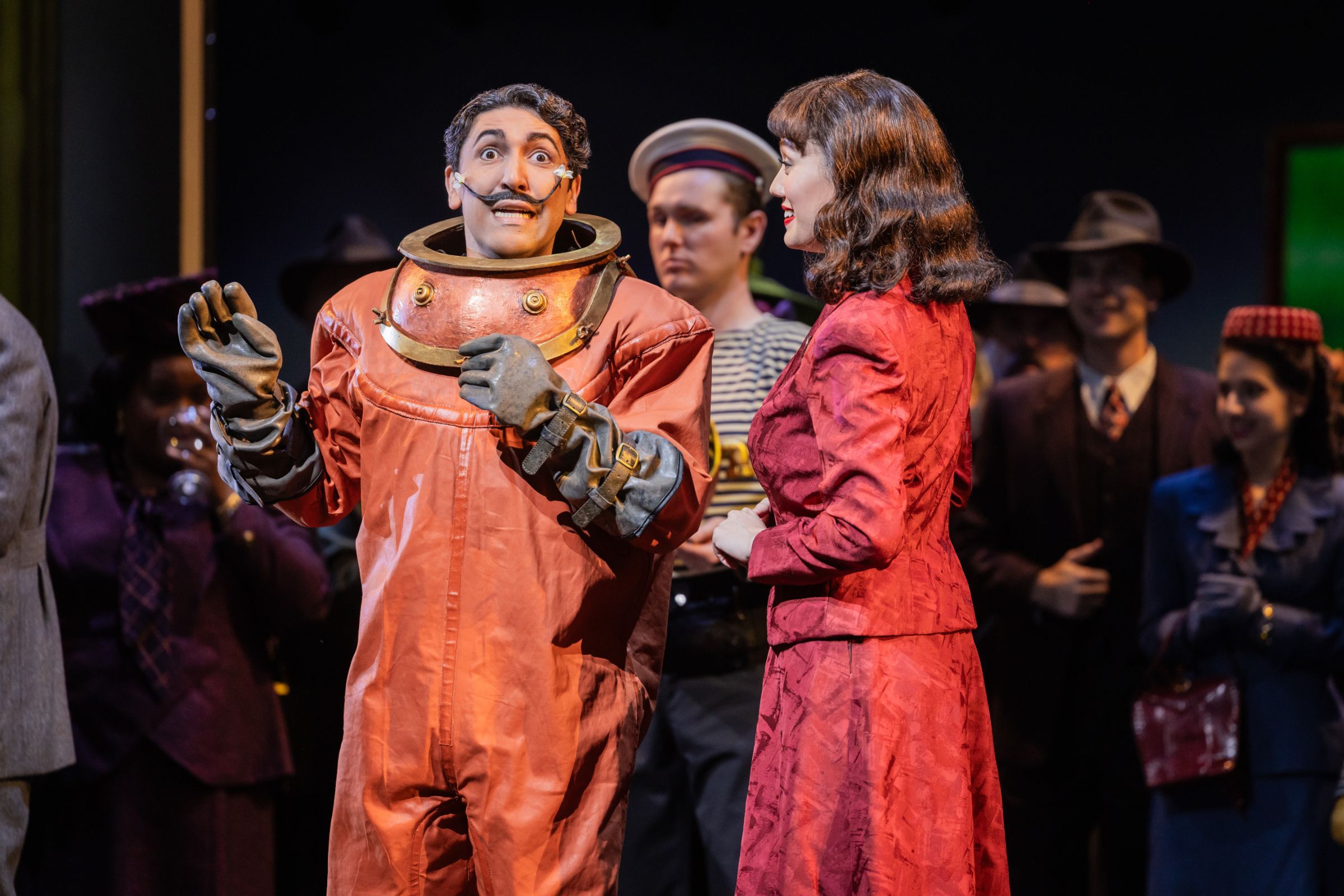 Efraín Solís (Salvador Dalí) and Sun-Ly Pierce (Rosa Saks) &copy; Evan Zimmerman | Met Opera