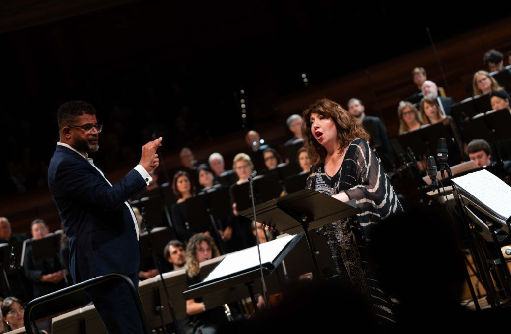 Lionel Sow et Cornelia Oncioiu dans <i>Le Roi David</i> à Radio France &copy; Edouard Brane / Radio France