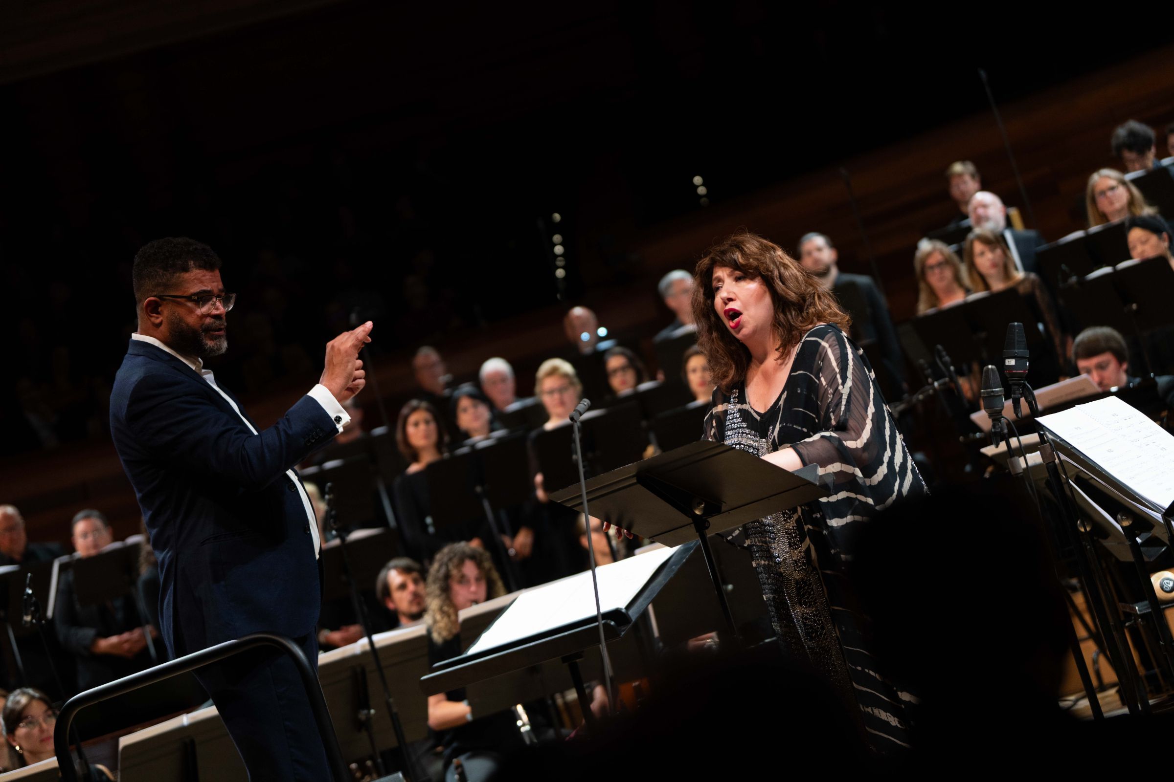 Lionel Sow et Cornelia Oncioiu dans <i>Le Roi David</i> à Radio France © Edouard Brane / Radio France