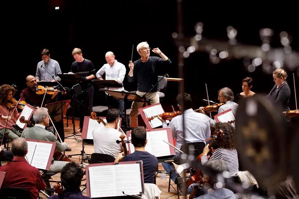 John Adams rehearses with Orchestra dell’Accademia Nazionale di Santa Cecilia in Rome &copy; Accademia Nazionale di Santa Cecilia