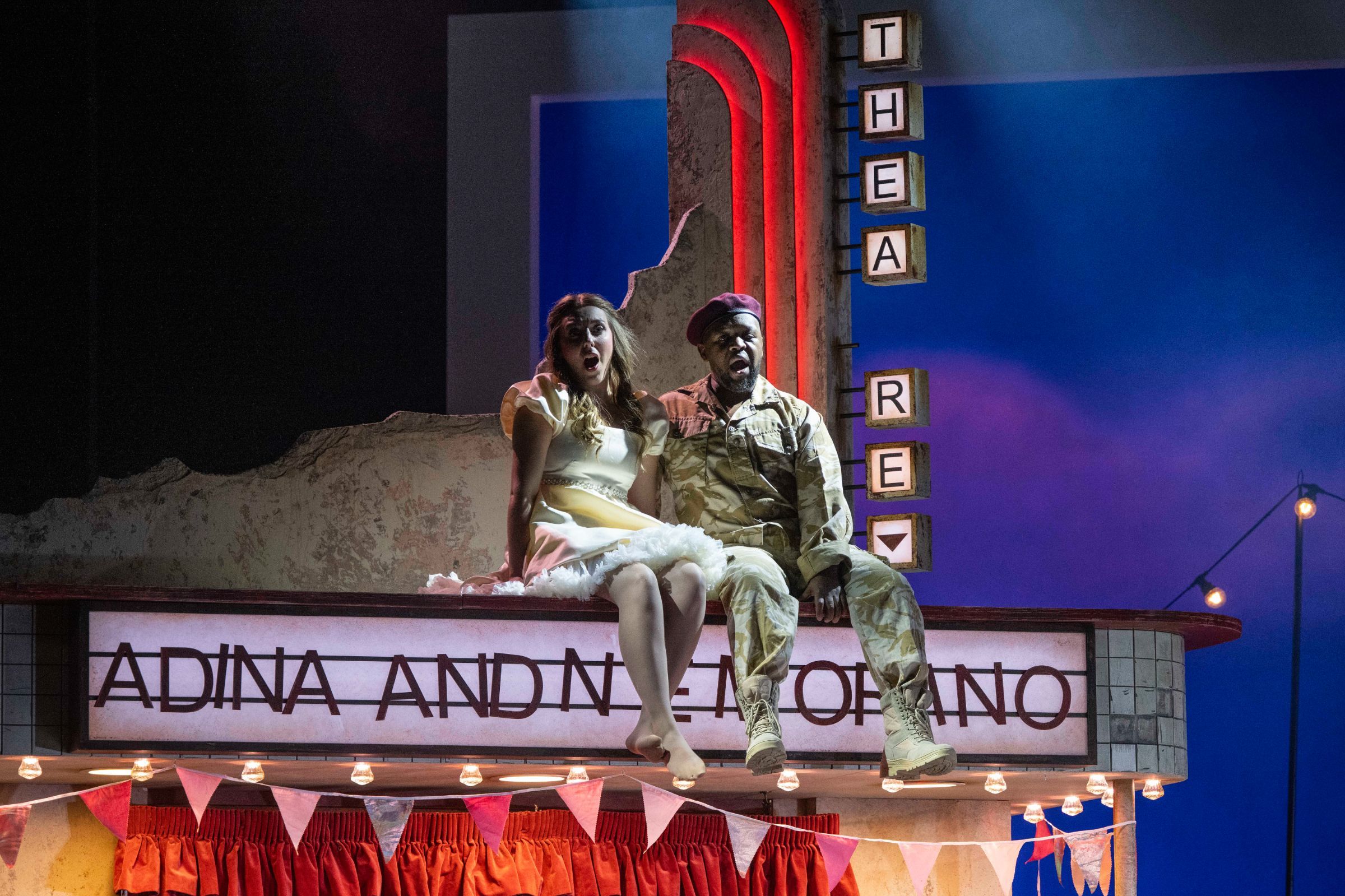 Natasha Page (Adina) and Tamsanqa Tylor Lamani (Nemorino) © Richard Hubert Smith