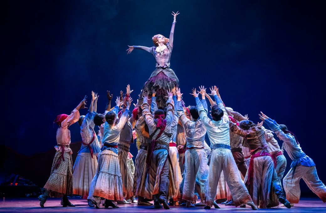 Fumi Kaneko as Elena with the Company in Wheeldon's <i>Like Water for Chocolate</i> &copy; Foteini Christofilopoulou