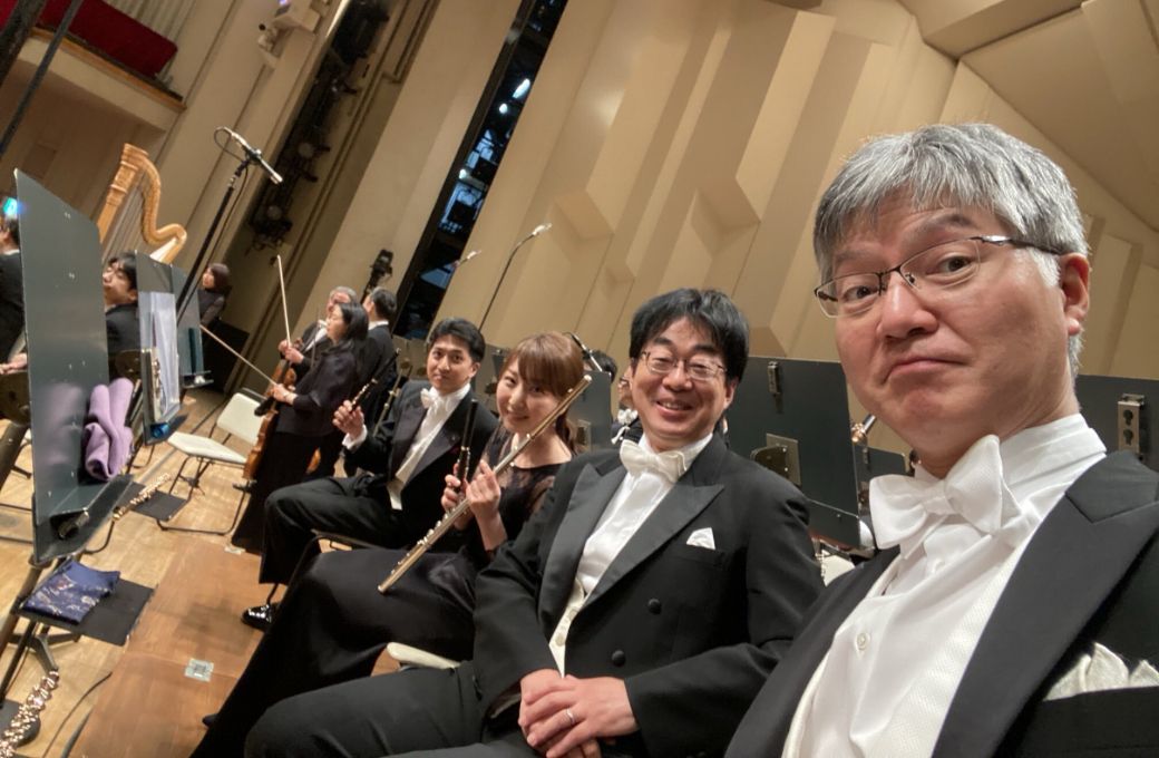 Hiroaki Kanda and fellow flute players of NHK Symphony Orchestra, Tokyo © NHK Symphony Orchestra