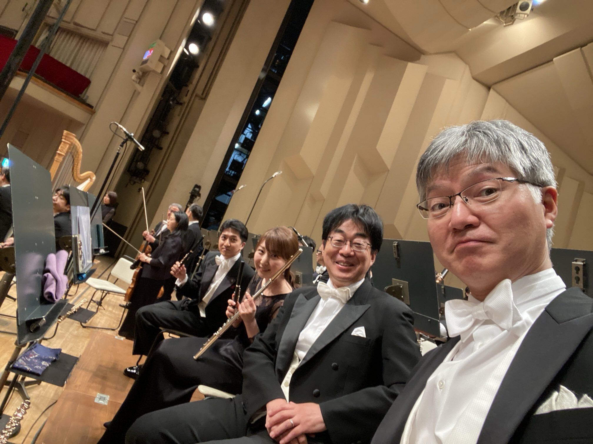 Hiroaki Kanda and fellow flute players of NHK Symphony Orchestra, Tokyo © NHK Symphony Orchestra