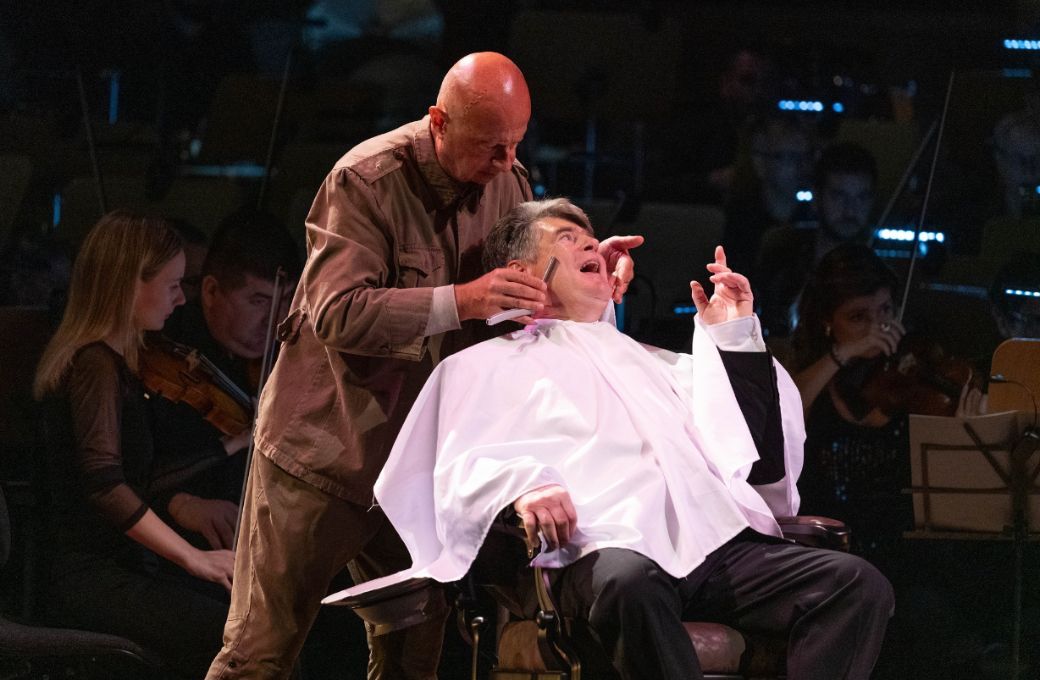 Martin Winkler (Wozzeck) y J&uuml;rgen Sacher (Capit&aacute;n) &copy; Rafa Mart&iacute;n | Orquesta y Coro Nacionales de Espa&ntilde;a