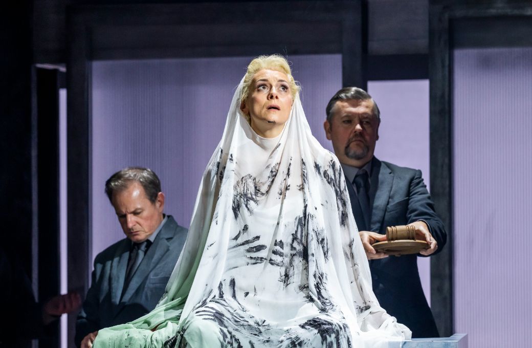 Colin Judson (First Elder), Anna Dennis (Susanna) and Karl Huml (Second Elder) &copy; Tristram Kenton