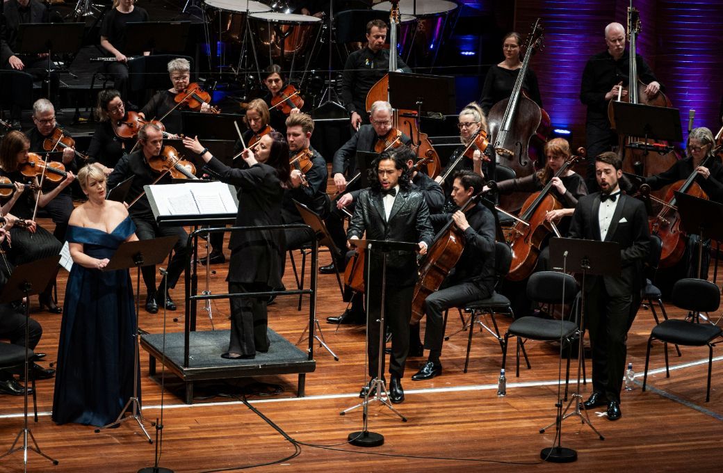 Anna Pierard, Valentina Peleggi, Filipe Manu and Jeremy Kleeman with the NZSO &copy; Phoebe Tuxford | NZSO