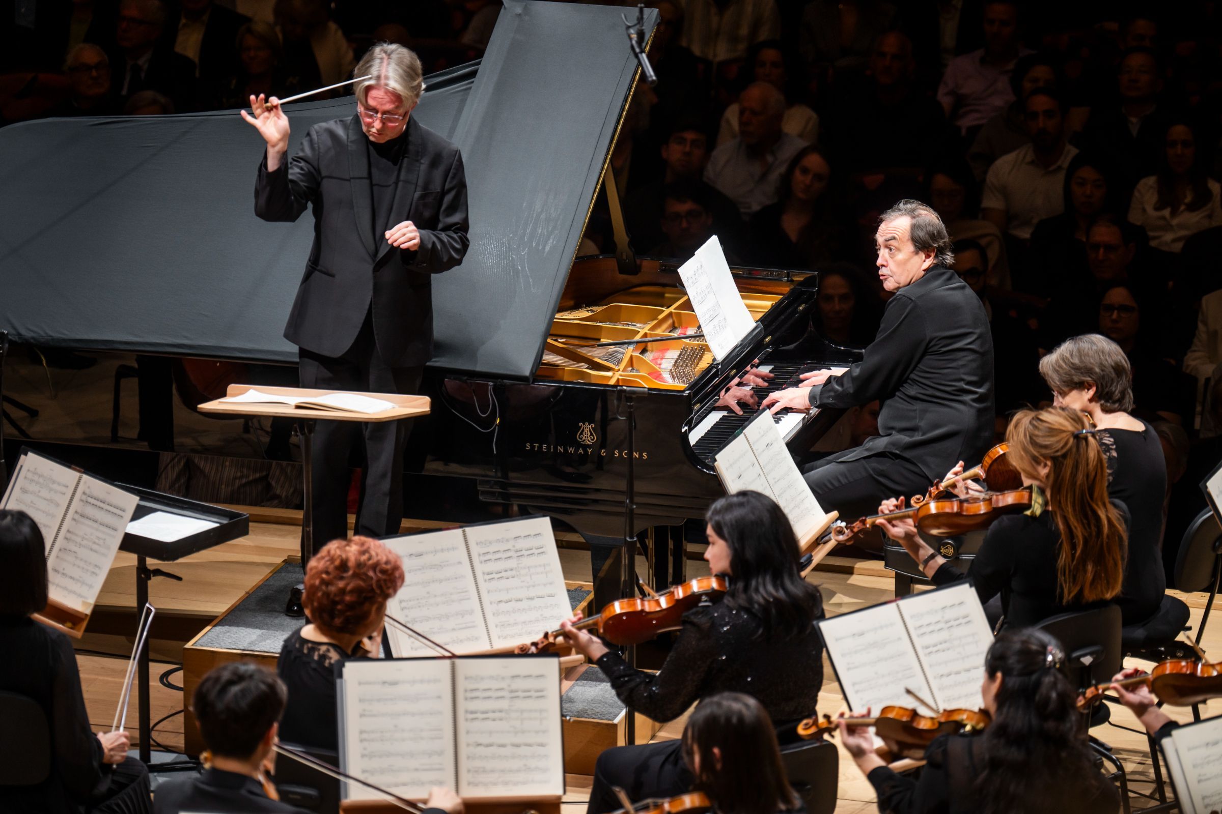 Esa-Pekka Salonen, Pierre-Laurent Aimard and the New York Philharmonic &copy; Chris Lee